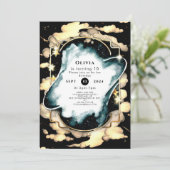 Weltraum für kosmische Farbe Einladung (Stehend Vorderseite)