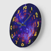 Weltraum-Galaxie/Nebelfleckwormhole-Zahlen Große Wanduhr (Winkel)