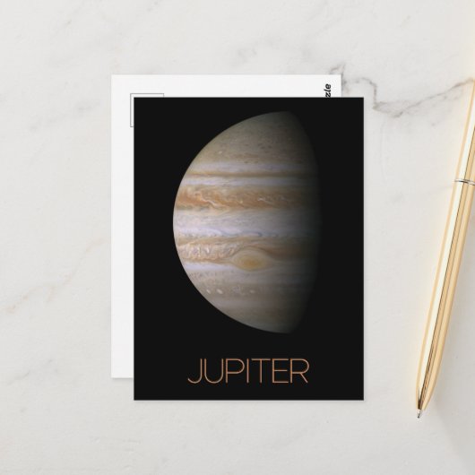 Weltraum, Galaxie, Sonnensystem, Planet Jupiter Postkarte (Vorderseite/Rückseite Beispiel)