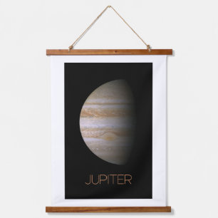 Weltraum, Galaxie, Sonnensystem, Planet Jupiter Wandteppich Mit Holzrahmen