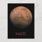 Weltraum, Galaxie, Sonnensystem, Planet-Mars Postkarte (Vorderseite)