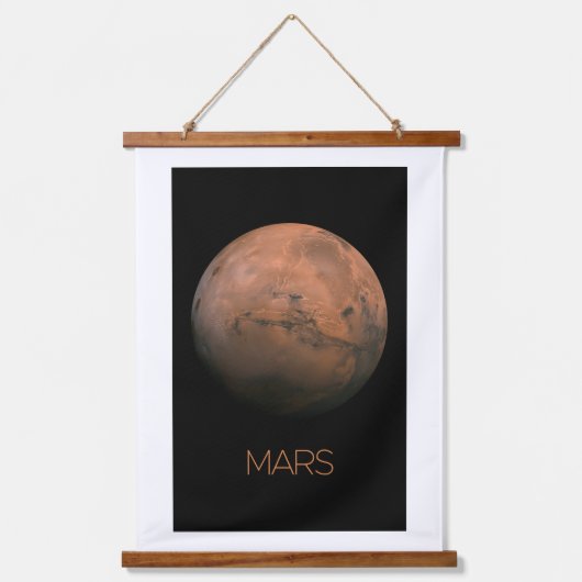 Weltraum, Galaxie, Sonnensystem, Planet-Mars Wandteppich Mit Holzrahmen (Vorderseite)