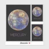 Weltraum, Galaxie, Sonnensystem, Planet-Merkur Aufkleber (Blatt)
