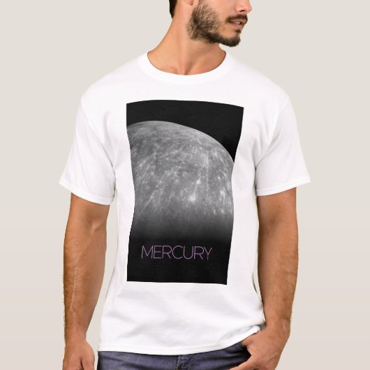 Weltraum, Galaxie, Sonnensystem, Planet-Merkur T-Shirt (Vorderseite)