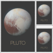 Weltraum, Galaxie, Sonnensystem, Planet Pluto Aufkleber (Vorderseite)