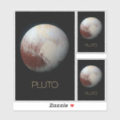 Weltraum, Galaxie, Sonnensystem, Planet Pluto Aufkleber (Blatt)