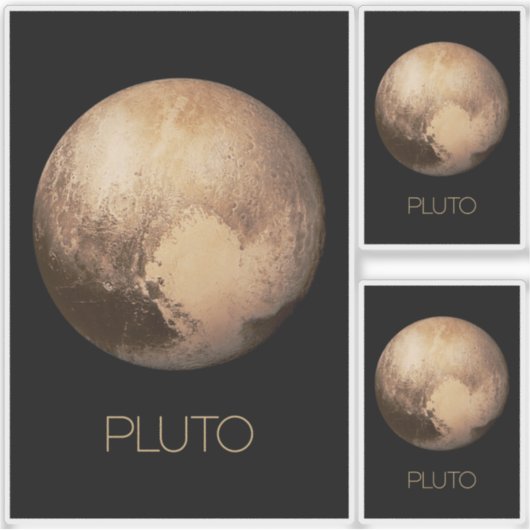 Weltraum, Galaxie, Sonnensystem, Planet Pluto Aufkleber (Vorderseite)