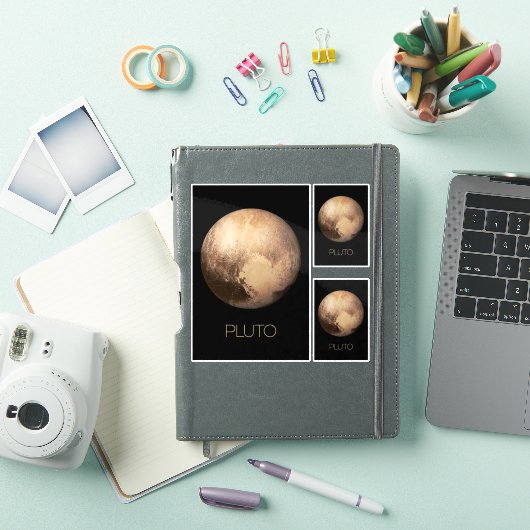 Weltraum, Galaxie, Sonnensystem, Planet Pluto Aufkleber (iPad Hülle)