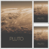 Weltraum, Galaxie, Sonnensystem, Planet Pluto Aufkleber (Vorderseite)