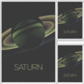 Weltraum, Galaxie, Sonnensystem, Planet Saturn Aufkleber (Vorderseite)
