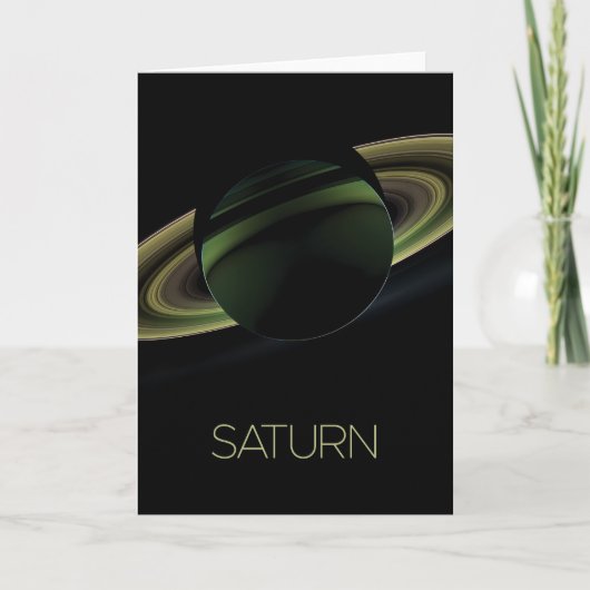 Weltraum, Galaxie, Sonnensystem, Planet Saturn Karte (Vorderseite)