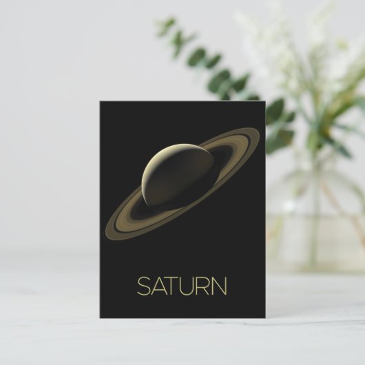 Weltraum, Galaxie, Sonnensystem, Planet Saturn Postkarte (Stehend Vorderseite)