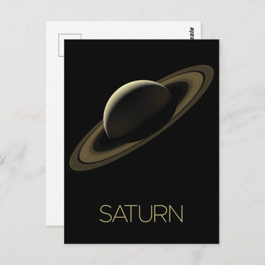 Weltraum, Galaxie, Sonnensystem, Planet Saturn Postkarte (Vorne/Hinten)