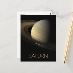 Weltraum, Galaxie, Sonnensystem, Planet Saturn Postkarte