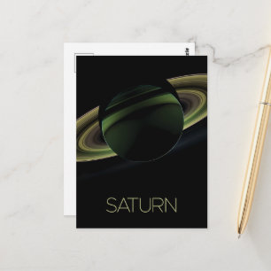 Weltraum, Galaxie, Sonnensystem, Planet Saturn Postkarte