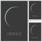 Weltraum, Galaxie, Sonnensystem, Planet Uranus Aufkleber (Vorderseite)