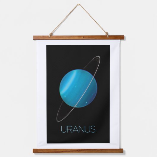 Weltraum, Galaxie, Sonnensystem, Planet Uranus Wandteppich Mit Holzrahmen (Vorderseite)