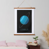 Weltraum, Galaxie, Sonnensystem, Planet Uranus Wandteppich Mit Holzrahmen (Schlafzimmer)