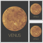 Weltraum, Galaxie, Sonnensystem, Planet Venus Aufkleber (Vorderseite)
