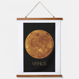 Weltraum, Galaxie, Sonnensystem, Planet Venus Wandteppich Mit Holzrahmen
