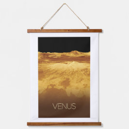 Weltraum, Galaxie, Sonnensystem, Planet Venus Wandteppich Mit Holzrahmen