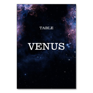 Weltraum Galaxy Astronomy Starry Table Card Tischnummer