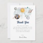 Weltraum Galaxy Geburtstag Danke Karte (Vorderseite)