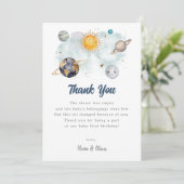 Weltraum Galaxy Geburtstag Danke Karte (Stehend Vorderseite)