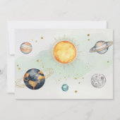 Weltraum Galaxy Geburtstag Danke Karte (Rückseite)