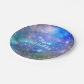 Weltraum Galaxy Spacy Geburtstagsfeier Teller (Schrägansicht)