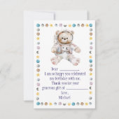 Weltraum Geburtstag Danke Karte (Vorderseite)