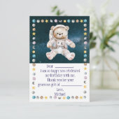 Weltraum Geburtstag Danke Karte (Stehend Vorderseite)