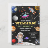 Weltraum Geburtstag Einladung Astronaut Geburtstag (Vorderseite)