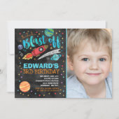 Weltraum-Geburtstag Einladung Weltraum-Party (Vorderseite)