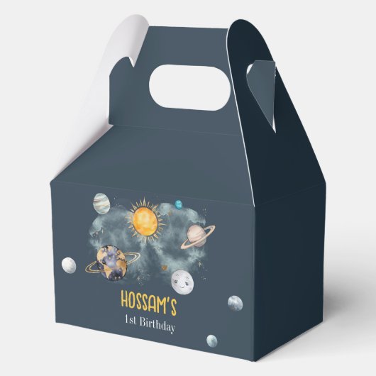 Weltraum Geburtstag Galaxy Sun Moon Sterne Planete Geschenkschachtel (Vorderseite)