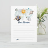 Weltraum Geburtstag Galaxy Sun Moon Sterne Planete Karte (Stehend Vorderseite)