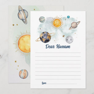 Weltraum Geburtstag Galaxy Sun Moon Sterne Planete Karte