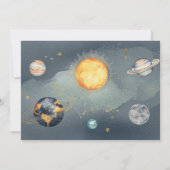 Weltraum Geburtstag Galaxy Sun Moon Sterne Planete Karte (Rückseite)