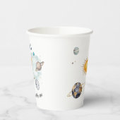 Weltraum Geburtstag Galaxy Sun Moon Sterne Planete Pappbecher (Links)