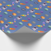 Weltraum-Geburtstag Geschenkpapier (Ecke)
