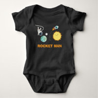 Weltraum-Geburtstags-Shirt Romper Raketenastronaut
