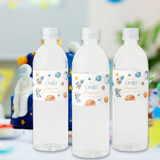 Weltraum-Geburtstags-Wasserflasche Wasserflaschenetikett