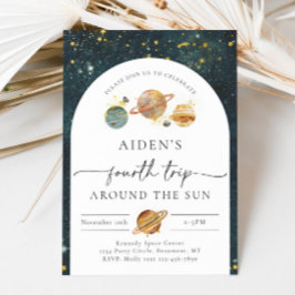 Weltraum-Geburtstagseinladung | Vierte Reise zum G Einladung