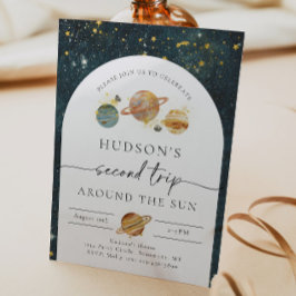 Weltraum-Geburtstagseinladung | Zweite Reise Gebur Einladung