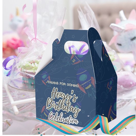 Weltraum Geburtstagsfeier Geschenkbox Geschenkschachtel