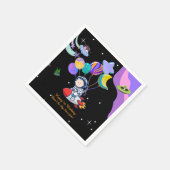 Weltraum-Geburtstagsfeier Serviette | Galaxie-Them (Ecke)