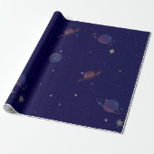 Weltraum-Geburtstagsgeschenkverpackung | Astronaut Geschenkpapier (Ungerollt)