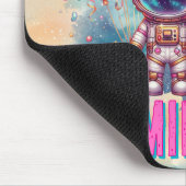 Weltraum Geburtstagsmädchen-Crew Mousepad (Ecke)