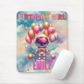 Weltraum Geburtstagsmädchen-Crew Mousepad (Mit Mouse)