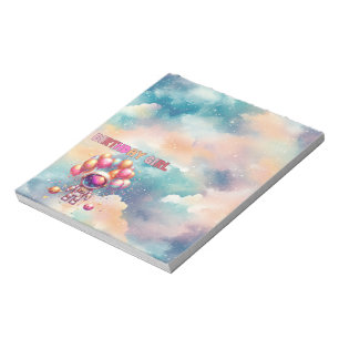 Weltraum Geburtstagsmädchen-Crew Notizblock